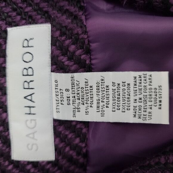 Vintage 90s Purple and Black Blazer Classic Career - Picture 9 of 15